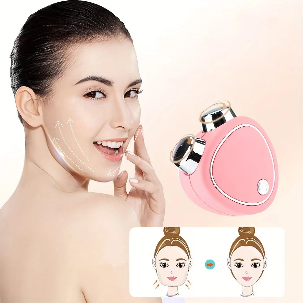 Portable Electric Face Lift Roller Massager EMS Microcurrent Sonic Vibration Facial Lifting Skin Tighten Massage Beauty Devices
